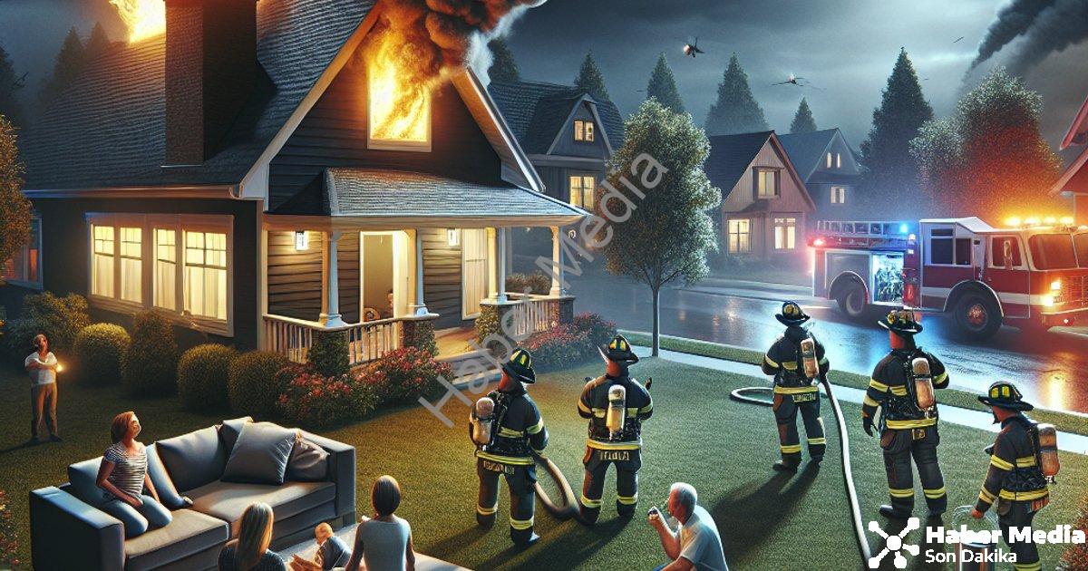 "Aydın Efeler'de Korkutan Yangın: Komşuların Dikkati Faciayı Önledi" başlıklı haber için fotorealist