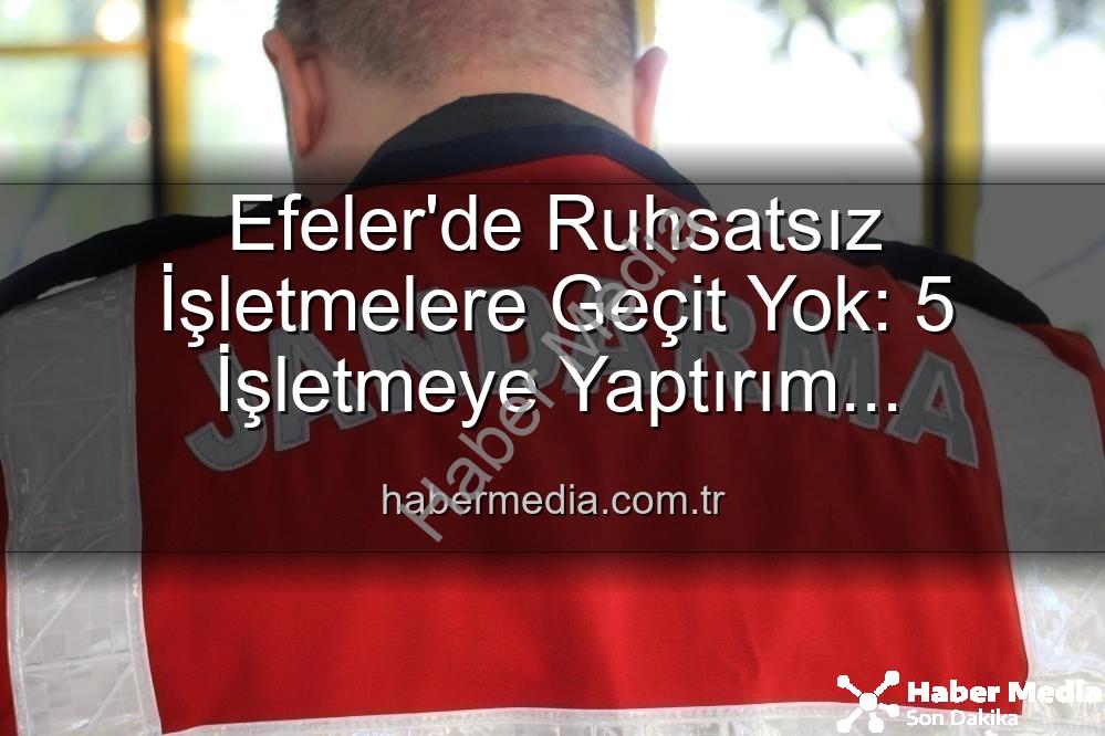 Efeler ruhsatsız işletmeler - Efeler'de Ruhsatsız İşletmelere Geçit Yok: 5 İşletmeye Yaptırım Uygulandı