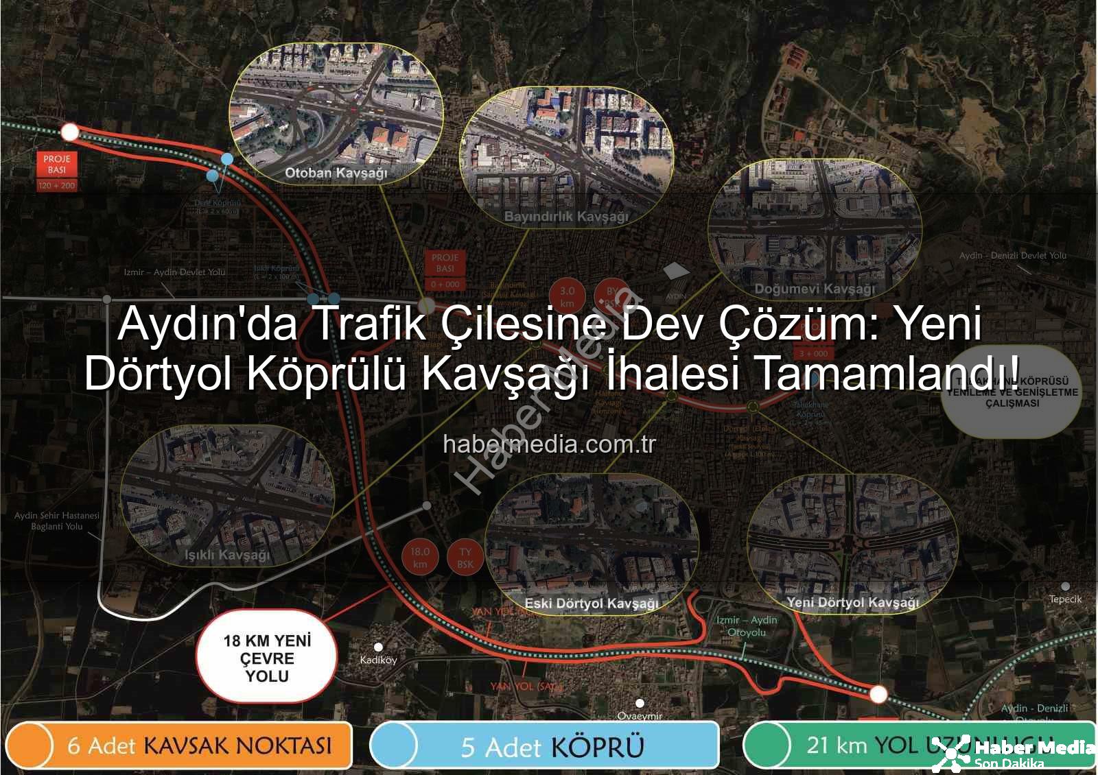 Yeni Dörtyol Köprülü Kavşağı - Aydın'da Trafik Çilesine Dev Çözüm: Yeni Dörtyol Köprülü Kavşağı İhalesi Tamamlandı!